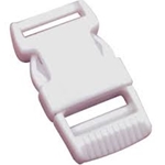 1" Bainbridge International A089WT Plastic White Snap Buckle | Blackburn Marine Sailboat Hardware